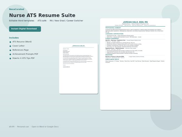 Nurse ATS Resume